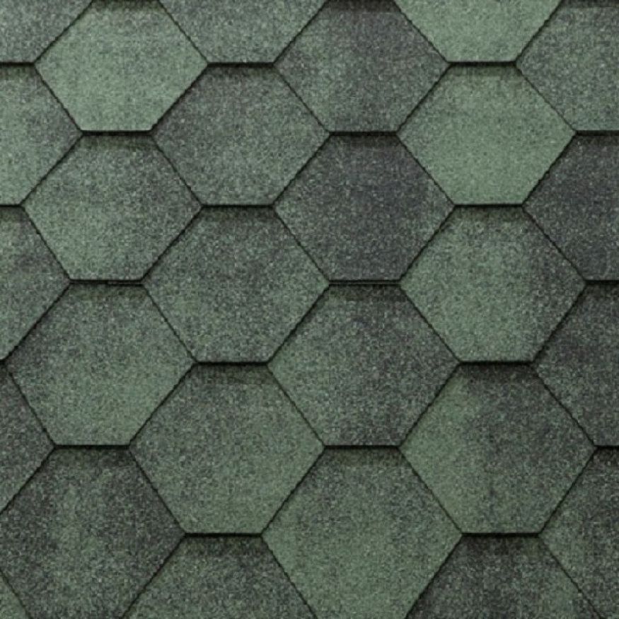 Гибкая черепица KATEPAL JAZZY в зеленом цвете купить в Сочи