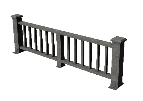 Декоративное ограждение из ДПК GRINDERDECO Троя, цвет серый базальт купить в Сочи