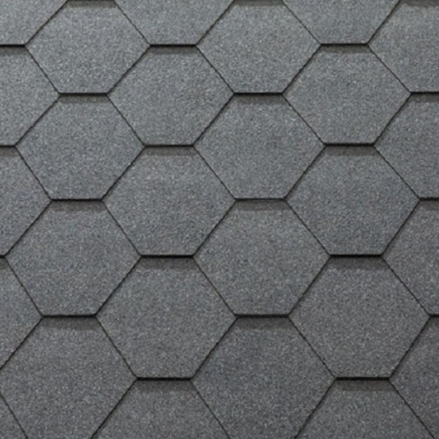 Гибкая черепица KATEPAL KL серии, серый цвет купить в Сочи