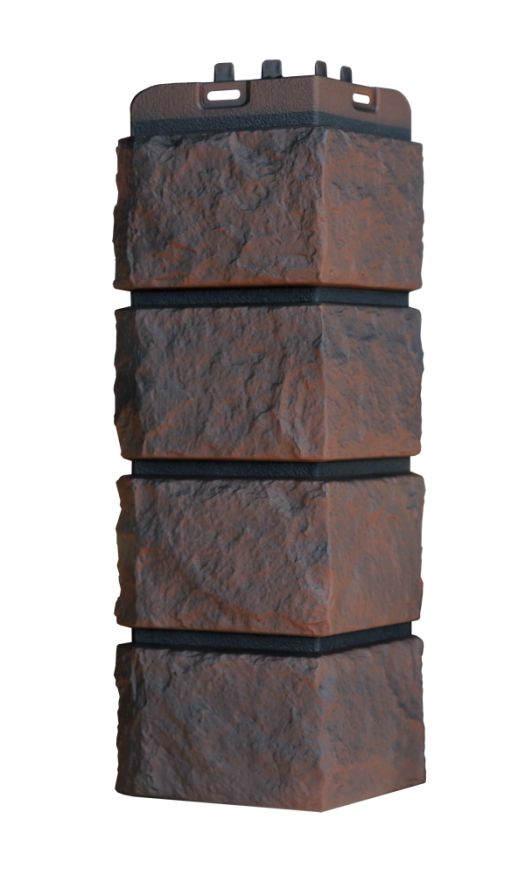 Угол наружный Grand Line, Колотый Камень Design Plus, Трюфель (черный шов) купить в Сочи