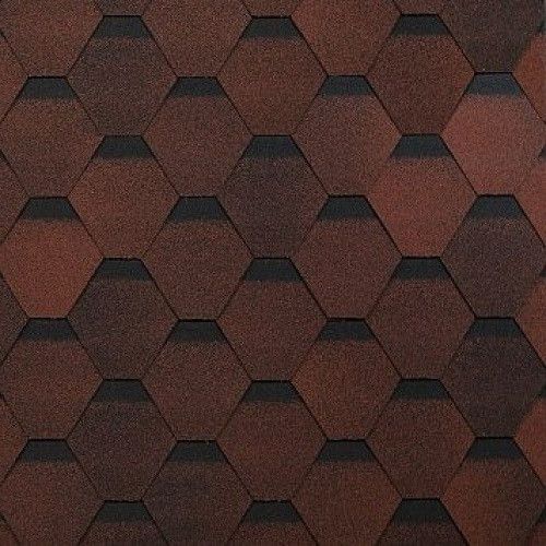 Гибкая черепица Shinglas, Оптима, Красный цвет купить в Сочи