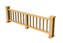 Декоративное ограждение из ДПК GRINDERDECO Троя в цвете песчаник