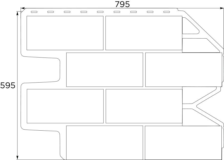 Фасадная панель FineBer Блок, Светло-коричневый купить в Сочи