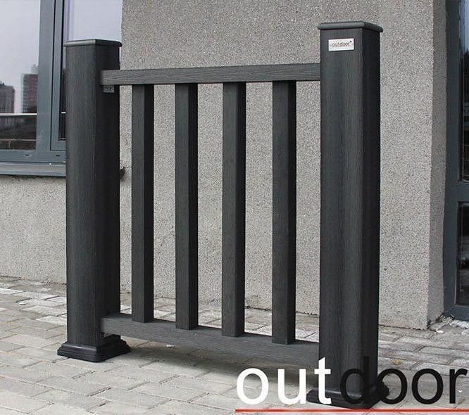 Ограждение из ДПК Outdoor Classic 3D STORM черного цвета купить в Сочи