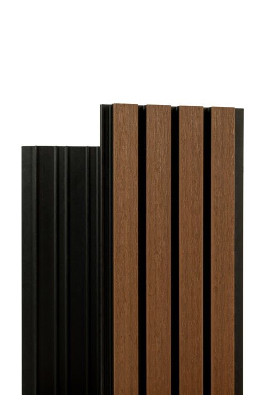 Реечная фасадная панель Ecodecking Скай Коэкструзия Тик купить в Сочи