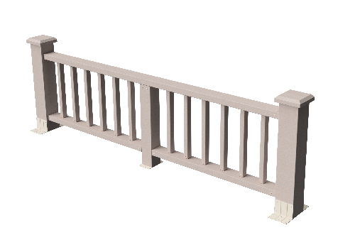 Ограждение декоративное из ДПК GRINDERDECO Троя, выбеленный дуб купить в Сочи