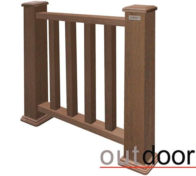 Ограждение из ДПК Outdoor Classic 3D STORM в коричневом миксе. купить в Сочи