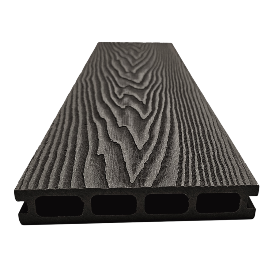 Террасная доска ДПК NanoWood 3D Double Антрацит купить в Сочи