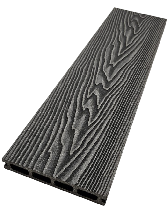 Террасная доска ДПК NanoWood 3D Double Антрацит купить в Сочи