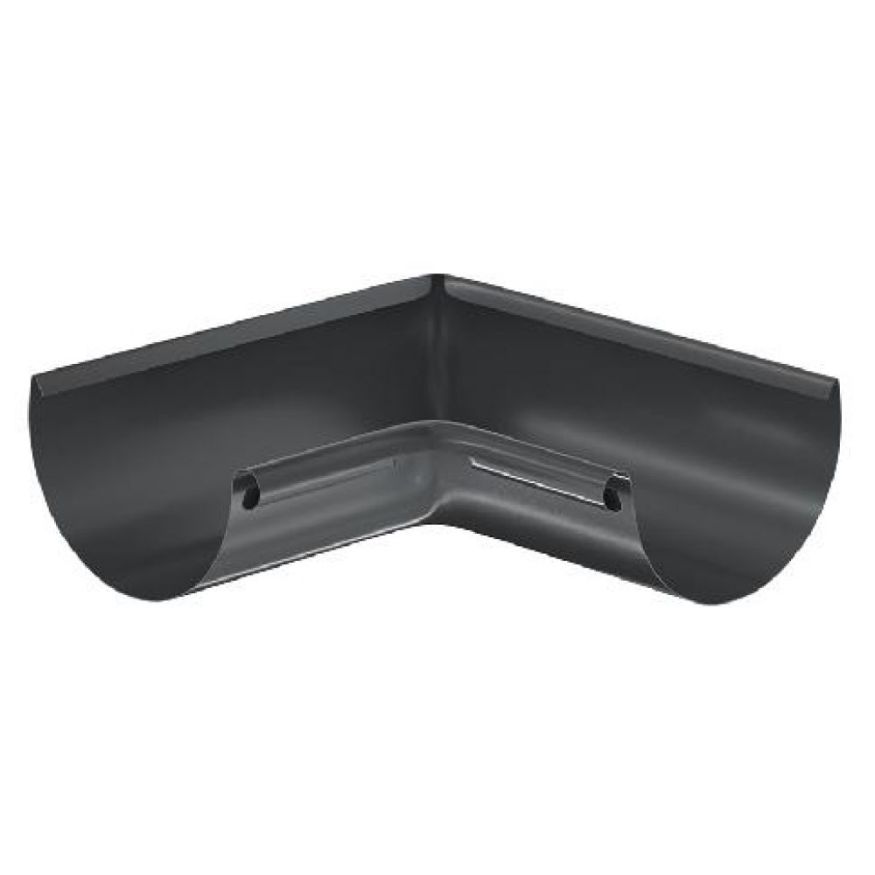 Внутренний угол желоба 90° Aquasystem, RAL 7024 Тёмно-серый 125/90 купить в Сочи