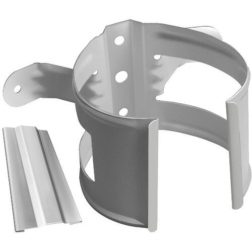 Хомут металлический для трубы на деревянной основе, Grand Line, Белый купить в Сочи