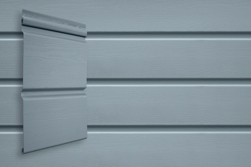 Виниловый сайдинг Grand Line Double-брус Цвет: Голубой купить в Сочи