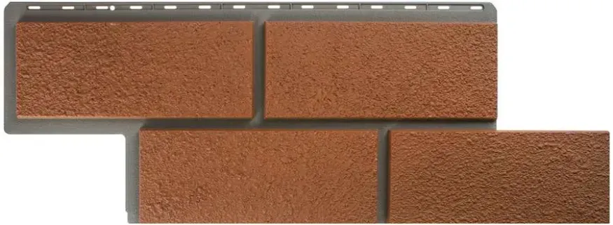 Фасадная панель Альта-Профиль Неаполитанский камень Терракотовый купить в Сочи