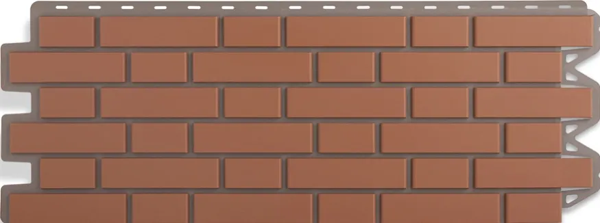 Фасадная панель Альта-Профиль, Клинкерный кирпич, Красный купить в Сочи