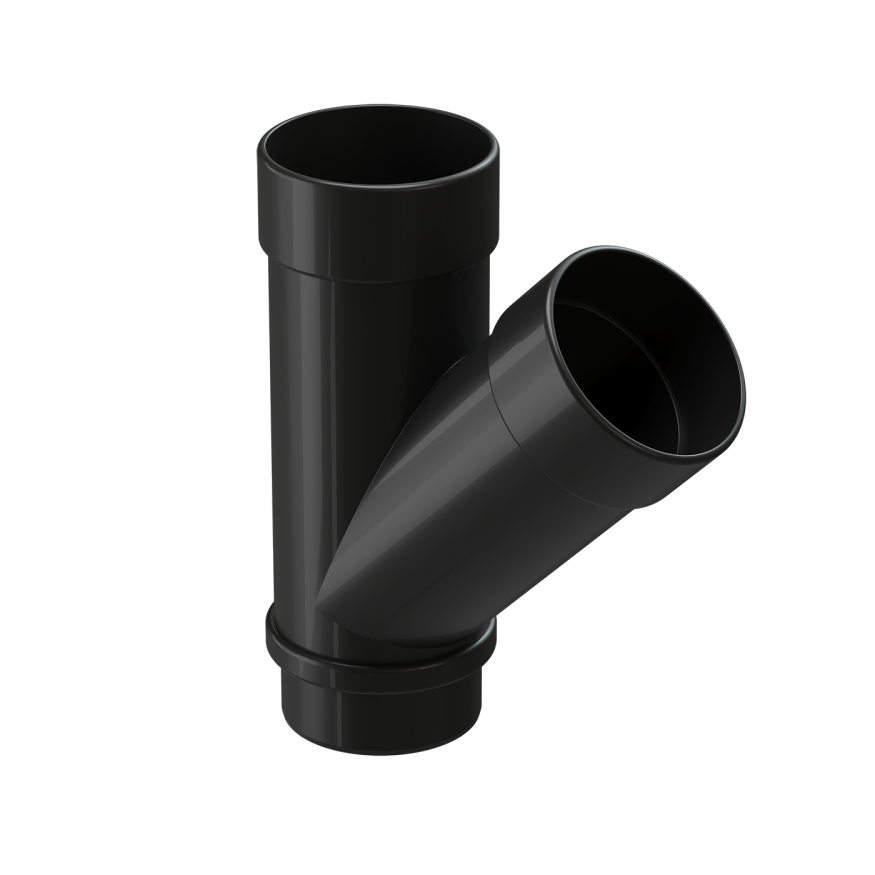 Тройник 45˚ для водостока Docke Lux, Карбон купить в Сочи