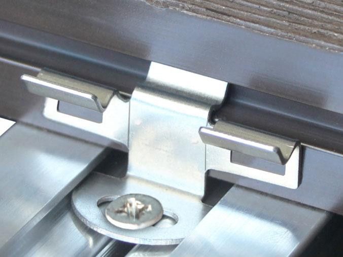 Промежуточный кляймер KRONEX № 7 для алюминиевых лаг (упаковка 100 шт.) купить в Сочи