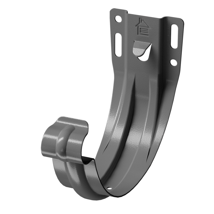 Кронштейн карнизный для желоба Docke Stal Premium, графитовый, штампованный купить в Сочи