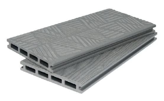 Террасная доска ДПК POLIVAN GROUP 3D+3D NEW пустотелая двухсторонняя DENPASAR Серый цвет купить в Сочи