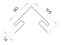 Наружный угол FineBer, BrickHouse, Коричневый