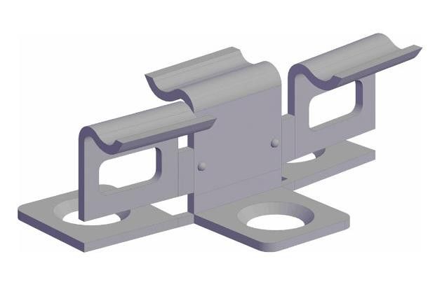 Промежуточный кляймер KRONEX № 7 для металлического каркаса и лаг ДПК (упаковка 100 шт) купить в Сочи