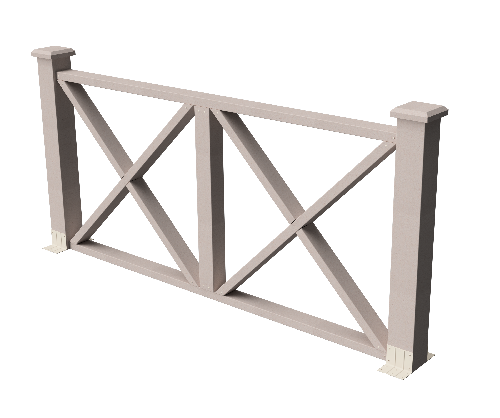 Декоративное ограждение из ДПК GRINDERDECO Тауэр в цвете выбеленый дуб купить в Сочи