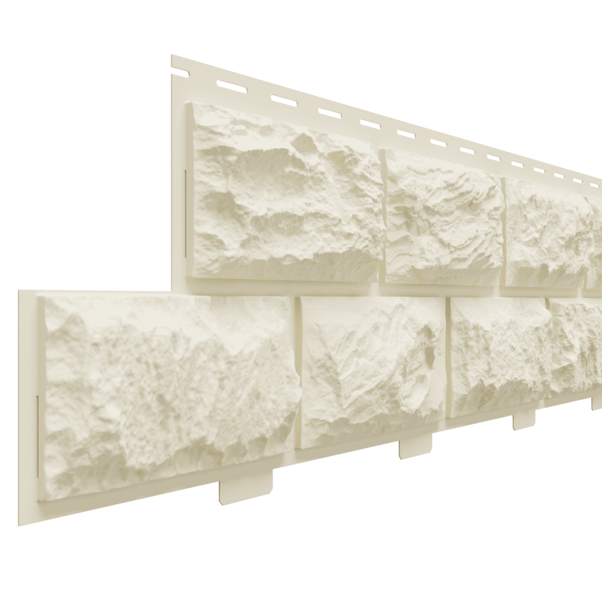 Фасадная панель Доломит, Альпийский, Цвет слоновой кости купить в Сочи