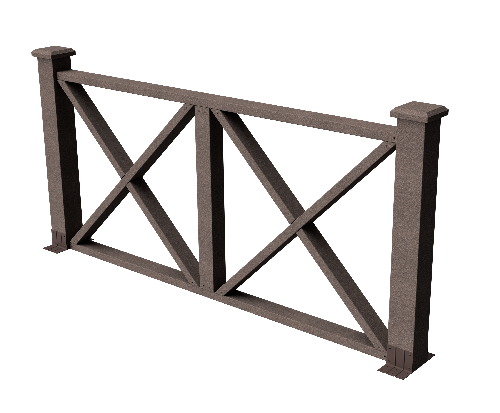 Декоративное ограждение из ДПК GRINDERDECO Тауэр в цвете венге купить в Сочи