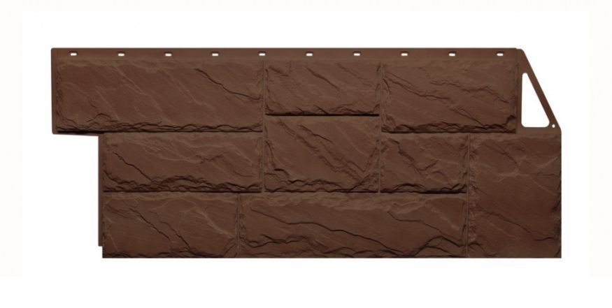 Фасадные панели Fineber, Крупный камень, Коричневый цвет купить в Сочи