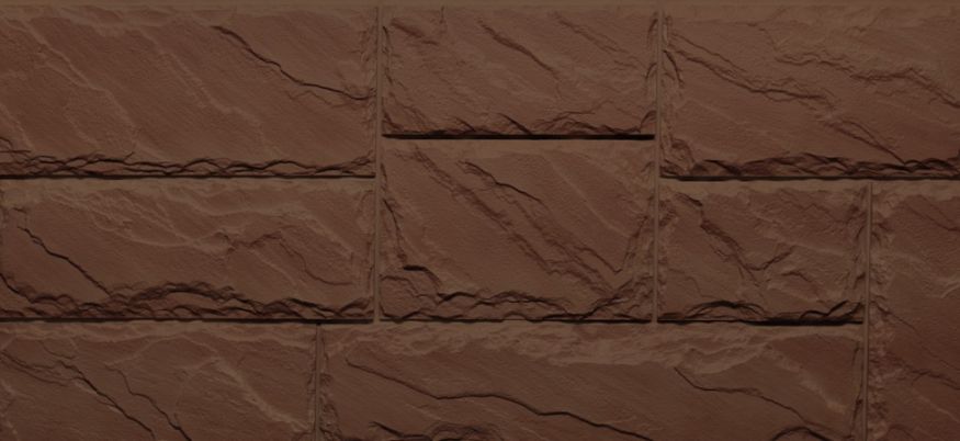 Фасадные панели Fineber, Крупный камень, Коричневый цвет купить в Сочи