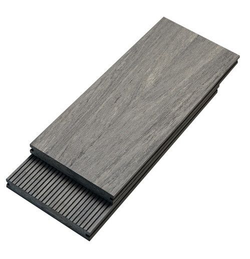 Террасная доска Bruggan Multicolor из ДПК, полнотелая, 140 мм, серого цвета. купить в Сочи