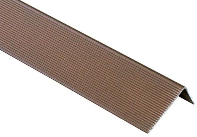 Угол алюминиевый завершающий KRONEX 51,5x30x3000 мм, коричневый купить в Сочи