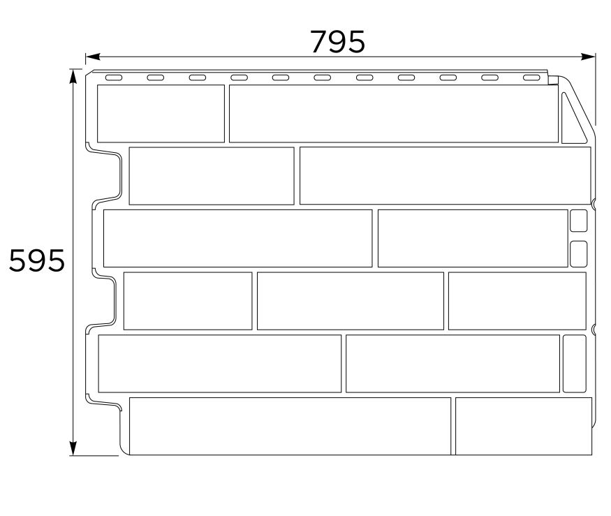 Фасадная панель FineBer Скол, Тёмно-коричневый купить в Сочи