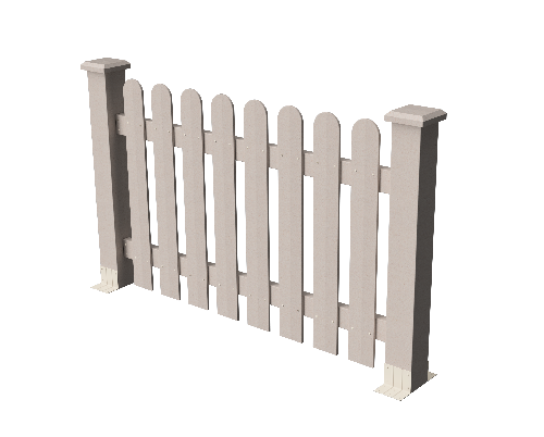 Декоративное ограждение из ДПК GRINDERDECO «Сежурне» в оттенке выбеленный дуб. купить в Сочи