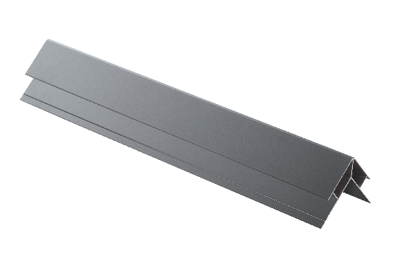 Внешний угловой элемент из алюминия, серый цвет. купить в Сочи