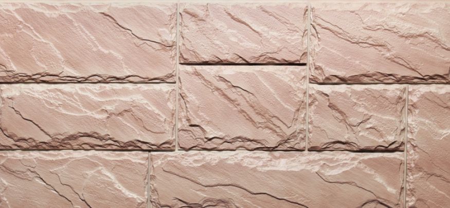 Фасадные панели Fineber, Крупноформатный камень, Цвет терракота. купить в Сочи