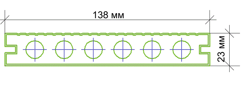 Террасная доска ДПК Legro Ultra Naturale Тик Полая купить в Сочи