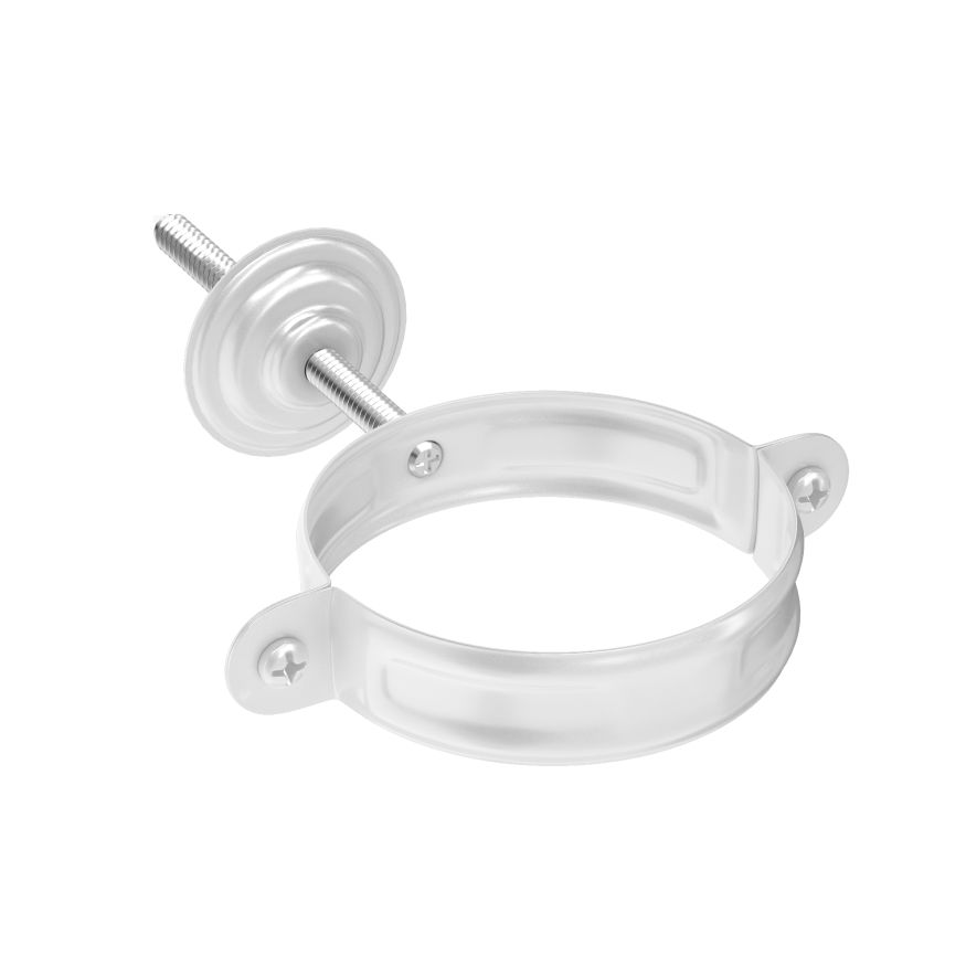 Хомут с комплектом крепления Aquasystem, PU MATT, RAL 9003 Белый 125/90 купить в Сочи