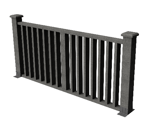 Декоративное ограждение из ДПК GRINDERDECO Риальто в цвете серый базальт купить в Сочи