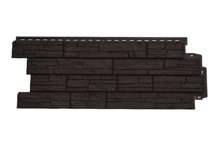 Фасадная панель Grand Line, Сланец Classic, Шоколадный купить в Сочи