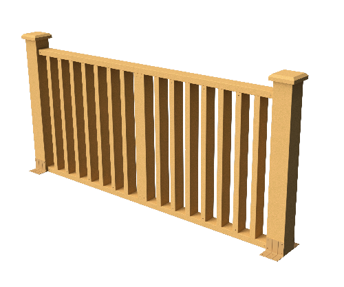 Декоративное ограждение из ДПК GRINDERDECO Риальто в цвете песчаник. купить в Сочи