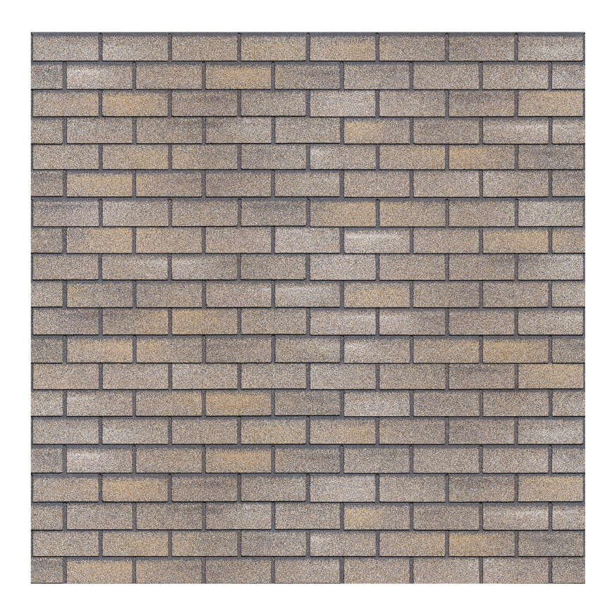 Битумная фасадная плитка Технониколь HAUBERK, кирпич Серо-бежевый, 2 кв.м. купить в Сочи