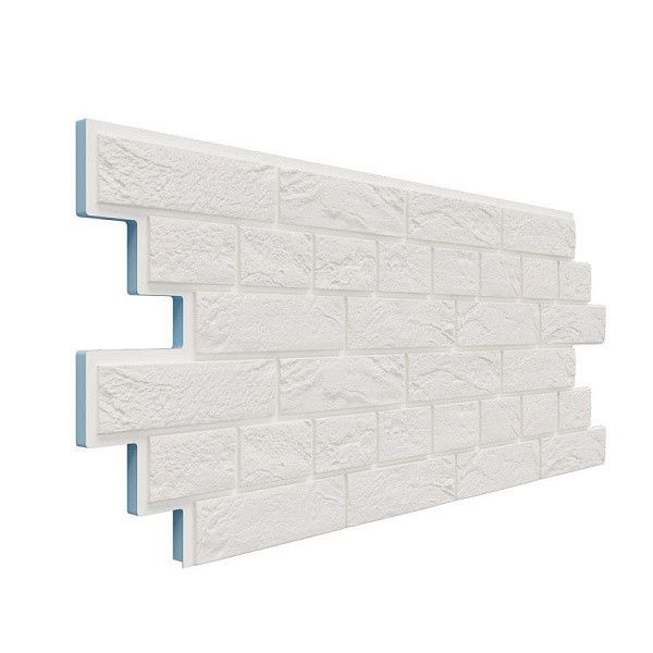 Фасадная термопанель Доломит Венецианский кирпич 20мм, Белоснежный купить в Сочи