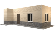 Фасадная панель GRINDERDECO, ДПК, двухсторонняя, Дуб выбеленный.