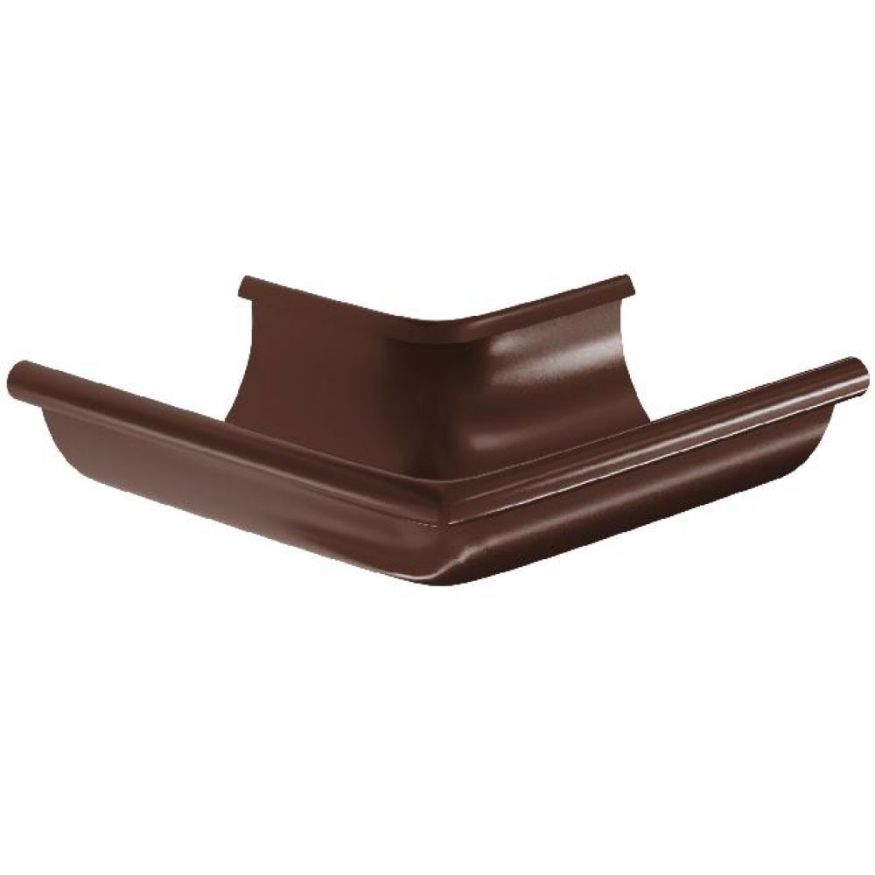 Угол желоба наружный 90° Aquasystem, цвет коричневый RAL 8017, размер 125/90. купить в Сочи