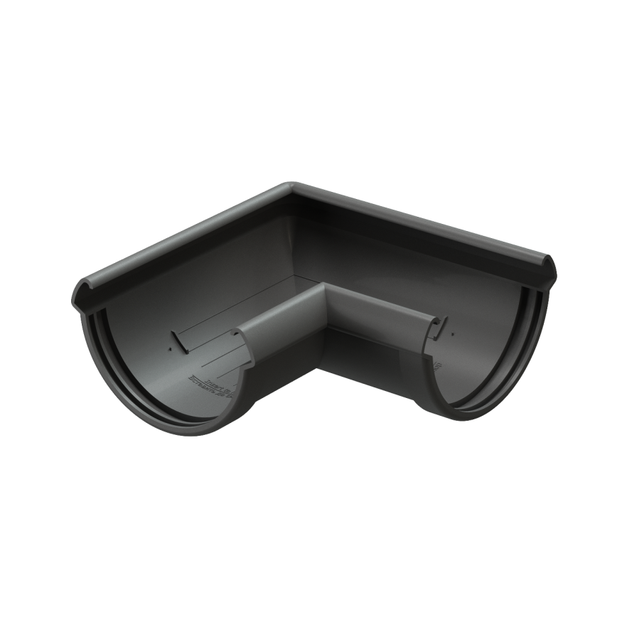 Угол желоба 90˚ Docke Lux, Графит купить в Сочи