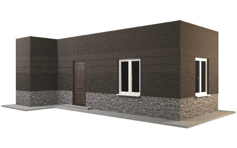 Фасадная панель GRINDERDECO, ДПК, двусторонняя, цвет Венге купить в Сочи