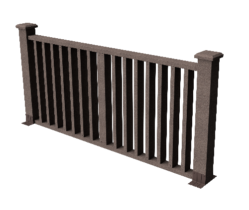 Декоративное ограждение ДПК GRINDERDECO Риальто в цвете венге купить в Сочи