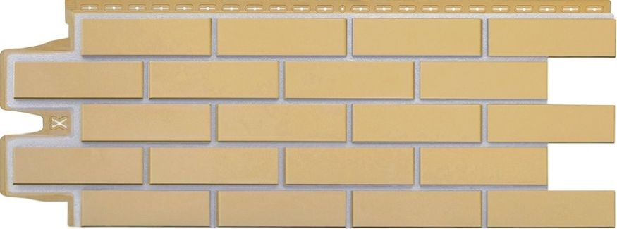 Фасадные панели Grand Line, Клинкерный кирпич Design, Песочный, шов RAL 7006  купить в Сочи