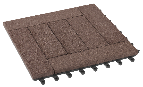 Модульный ДПК паркет GRINDERDECO Комфорт 6 в цвете Шоколад купить в Сочи