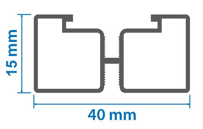 Алюминиевая опорная лага KRONEX Slim 40x15x3000 мм купить в Сочи